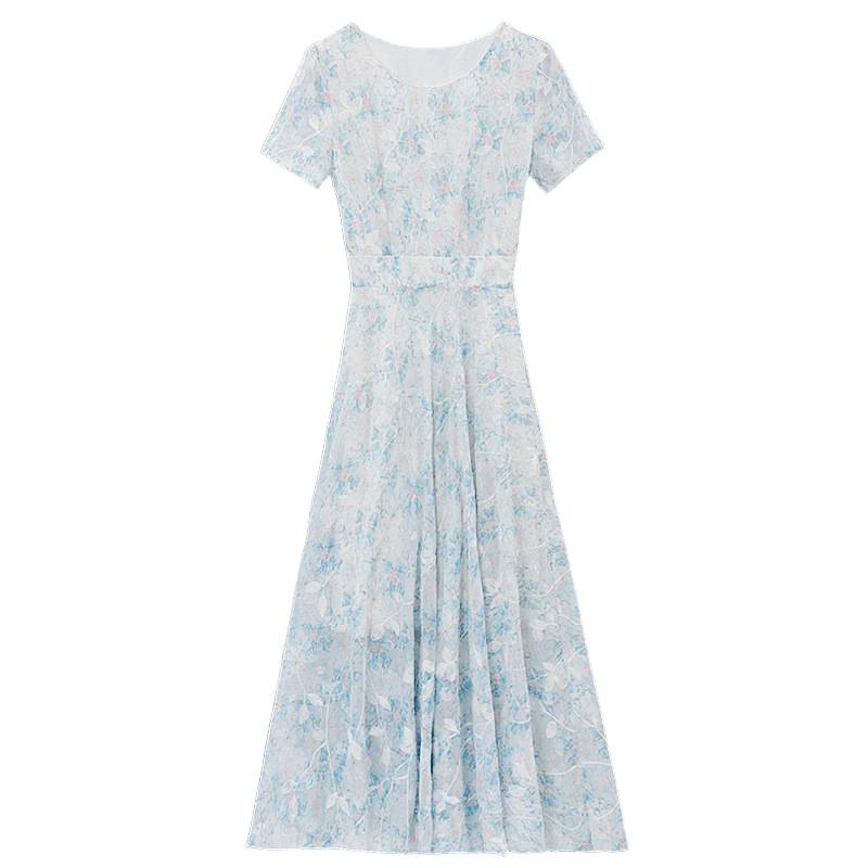 Elegant shiffon summer long dress
