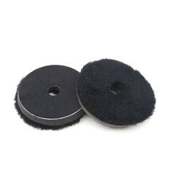 Car Japanese Beveled Polishing Disc for Heavy Cutting & Scratch Removal, 5-Inch Eccentric DA Wool Pad with Long Wool and Sponge Coating