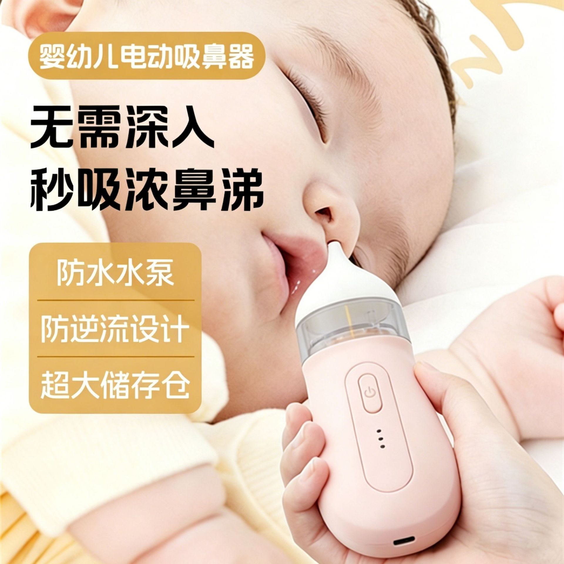 2026新款婴儿电动吸鼻器儿童宝宝静音吸鼻涕鼻屎神器鼻腔清洁仪