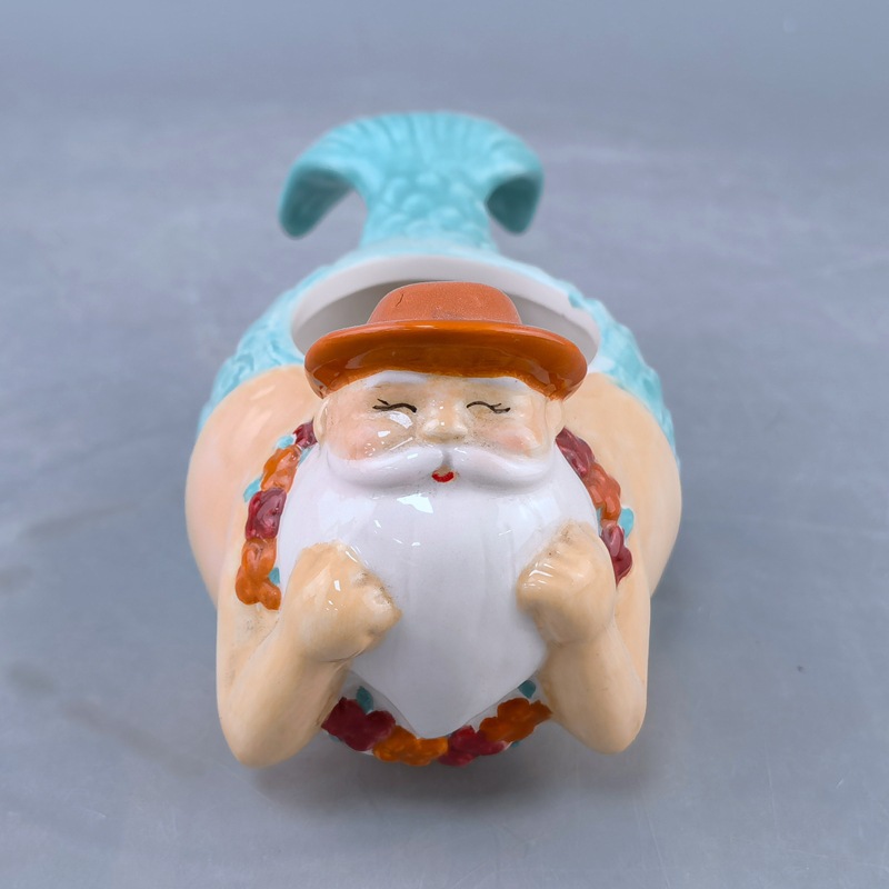 Dibujos animados creativos sirena cerámica carnosa maceta estilo animal lindo oso pequeño elefante mesa sirena decoración de maceta