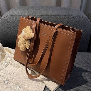 Bag Women's Large Capacity 2023 New Autumn and Winter Texture All-match Class Commuter Bag Niche Single Shoulder Tote Bag Large Bag