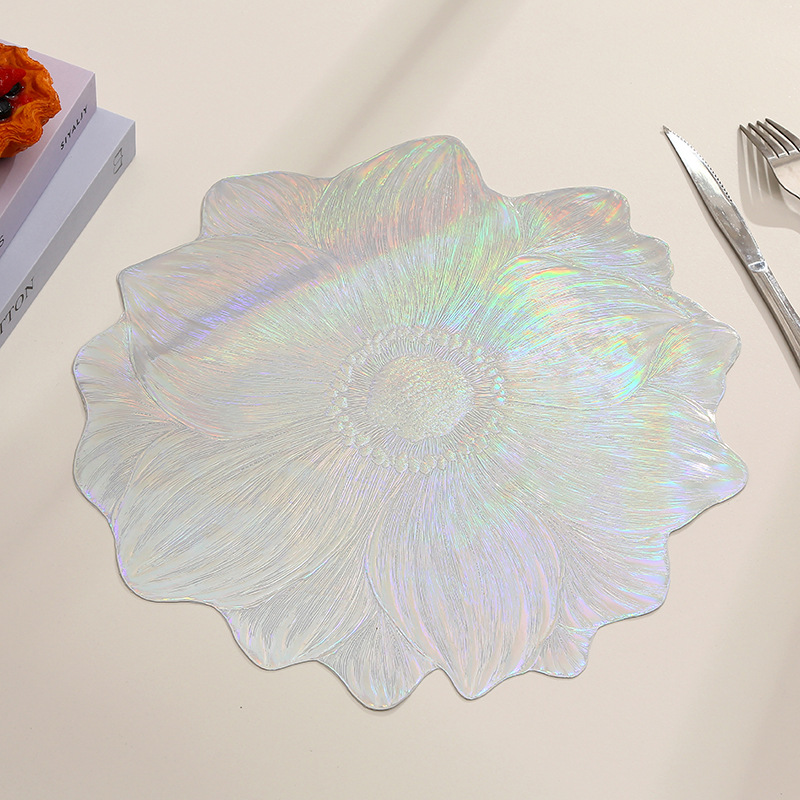 Almohadilla antideslizante de loto de lujo ligero Almohadilla de aislamiento térmico de PVC Almohadilla para platos de comida occidental para el hogar del hotel Almohadilla para mesa de estilo ins Almohadilla para tazón Almohadilla decorativa