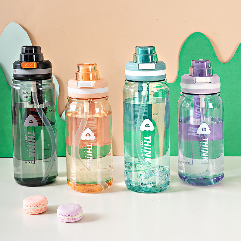 Taza de plástico portátil de gran capacidad para hombres 1050ml taza portátil de oficina de fitness al aire libre