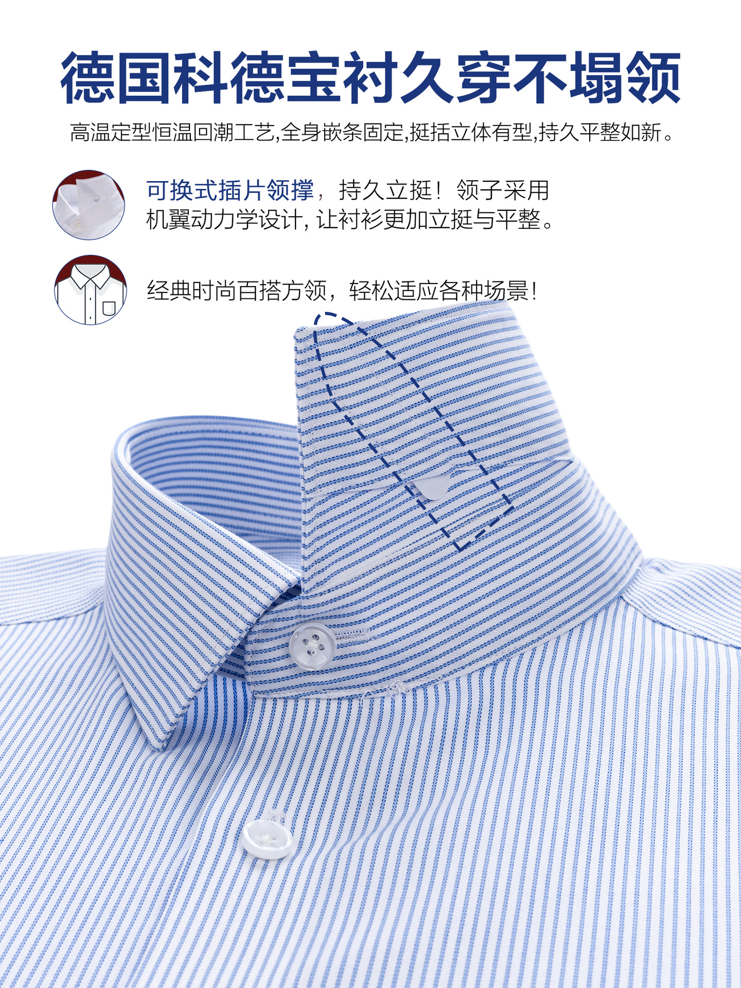 Camisas de hombre de verano de mangas cortas prendas de vestir 80S camisa casuales a rayas de doble hilo 100% algodón tela de pulgada