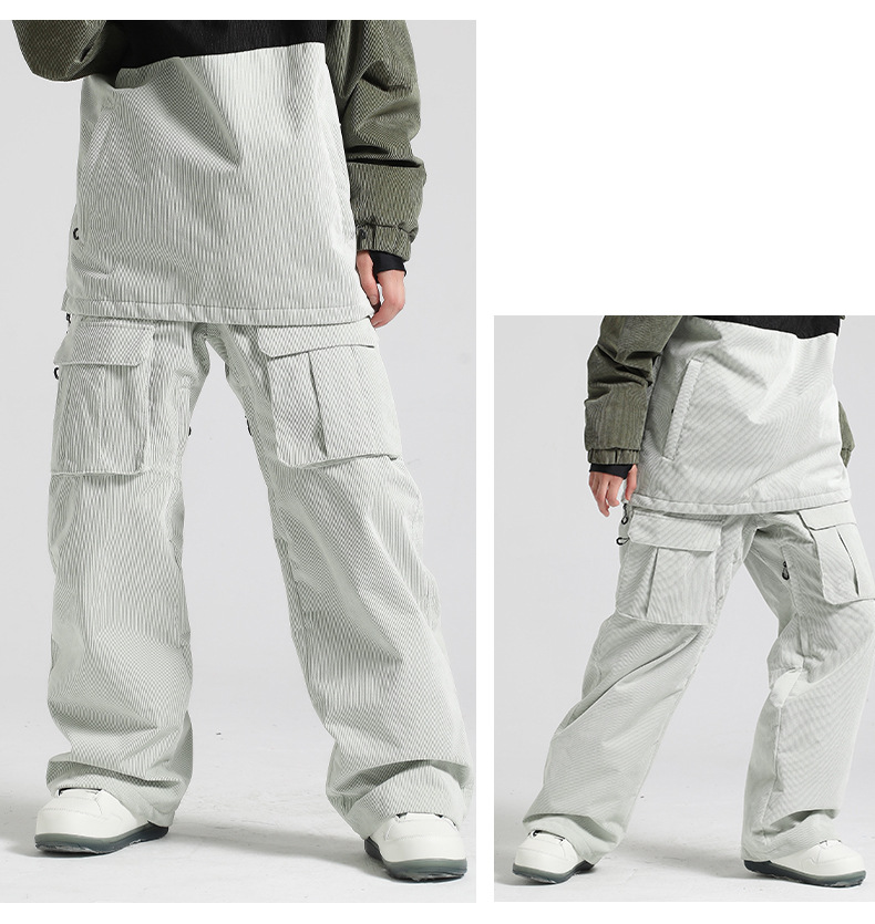 Skihose für Herren, Winter, wasserdicht, winddicht, warm, Furnier, locker, große Größe, Cord, Doppelbrett, Schneehose für Herren, Outdoor-Ausrüstung_voghion.com