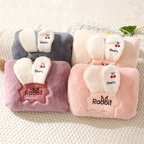 New plush cartoon cute double hand cloth cover hot water bottle hand warmer electric warmer bag warmer bag one piece drop shipping