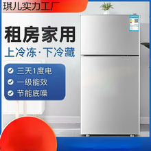家电宿舍节能二人冰箱家用双门小迷你租房冰柜冷冻冷ca型工厂直发