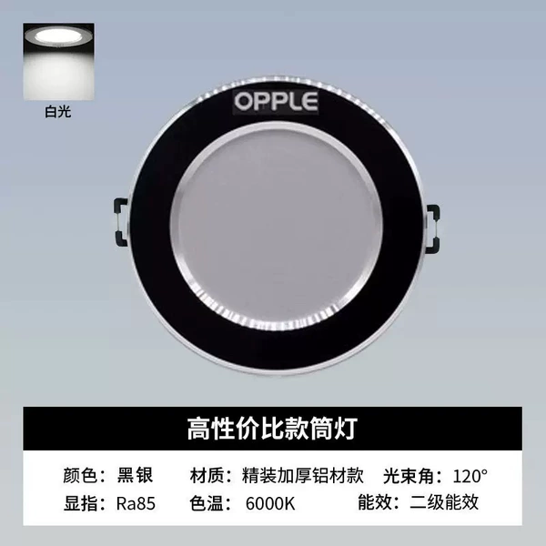 Black and silver model (white light 6000k)