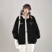 春季麂皮绒棒球服外套女生秋冬2025新款韩系甜妹穿搭休闲宽松夹克