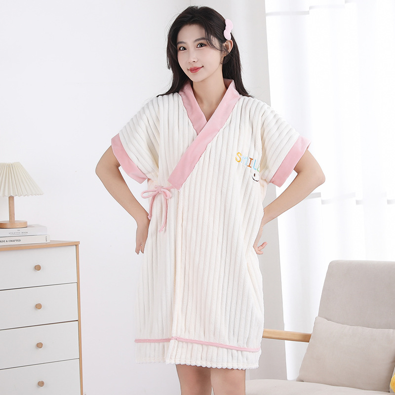 민소매 캔디 스트립 [7A 항균] 핑크 화이트