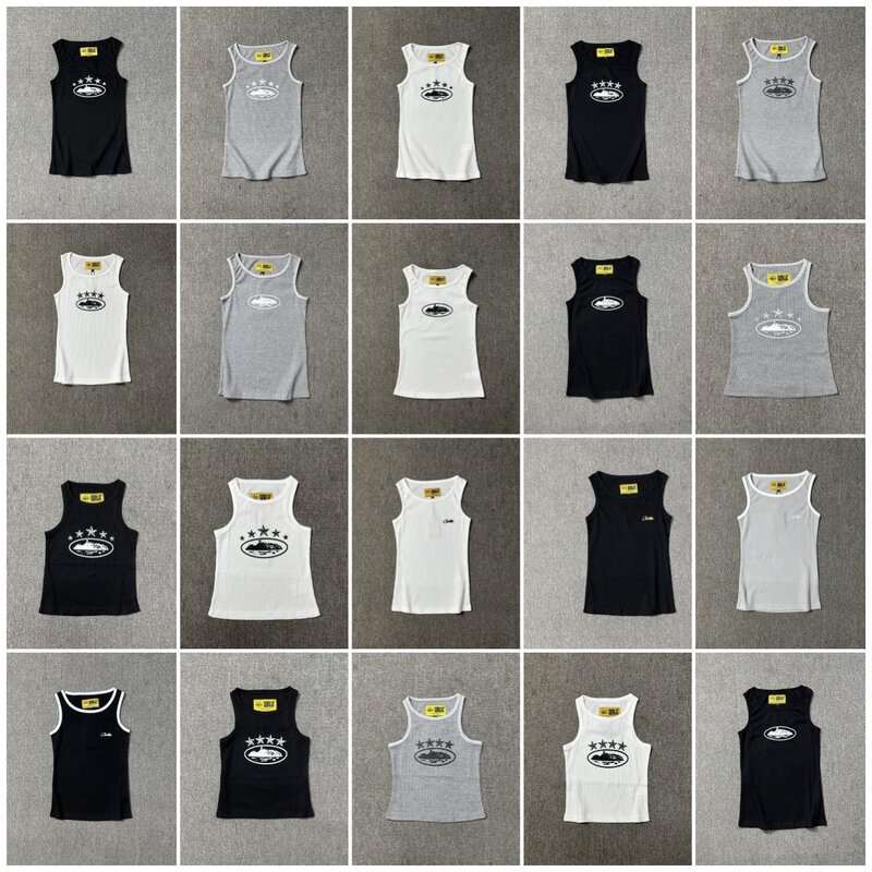 Classic Alcatraz Print Sweatshirt American High Street Fashion Brand Summer Loose Casual Vest for Men and Women