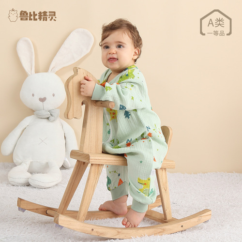Baby split-leg sleeping bag, baby gauze, Class A pure cotton, thin anti-kick quilt, four-season newborn air-conditioned home clothes