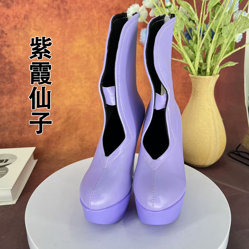 왕 지샤 요정 루나 코스프레 신발 소녀 로리 코믹 콘 게임 어울리는 여성용 부츠