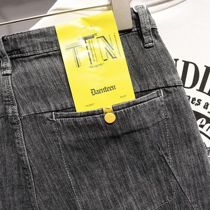 Short d'été fin pour hommes, marque de mode 2024, nouvelle poche diagonale, version coréenne, slim fit, pantalon élastique cinq quarts, tendance_voghion.com