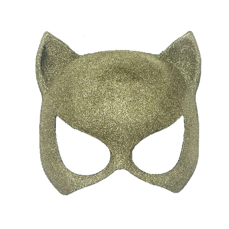 Nuevos productos transfronterizos polvo cara de gato media cara máscara de baile misterioso espectáculo de disfraz de fiesta sexy dama máscara de ojos