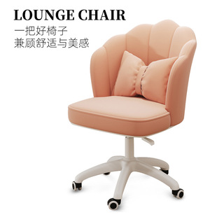 Dressing Table Chair Household Girl's Recumbent Makeup Chair College Students' Dormitory Lifting Backrest Desk Office Computer Chair