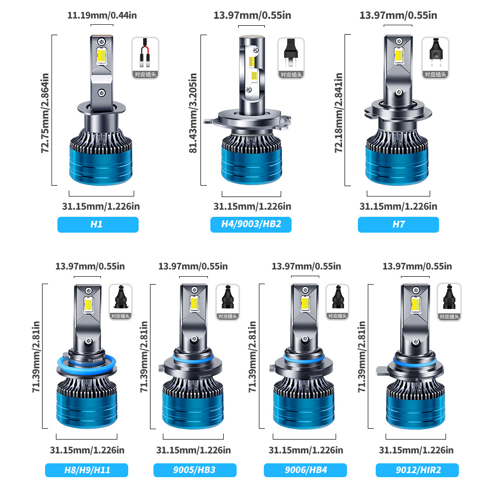Faros LED tricolores K6 transfronterizos integrados lejos y cerca H4 H7 H11 modificación del automóvil ventas directas de fábrica image 6