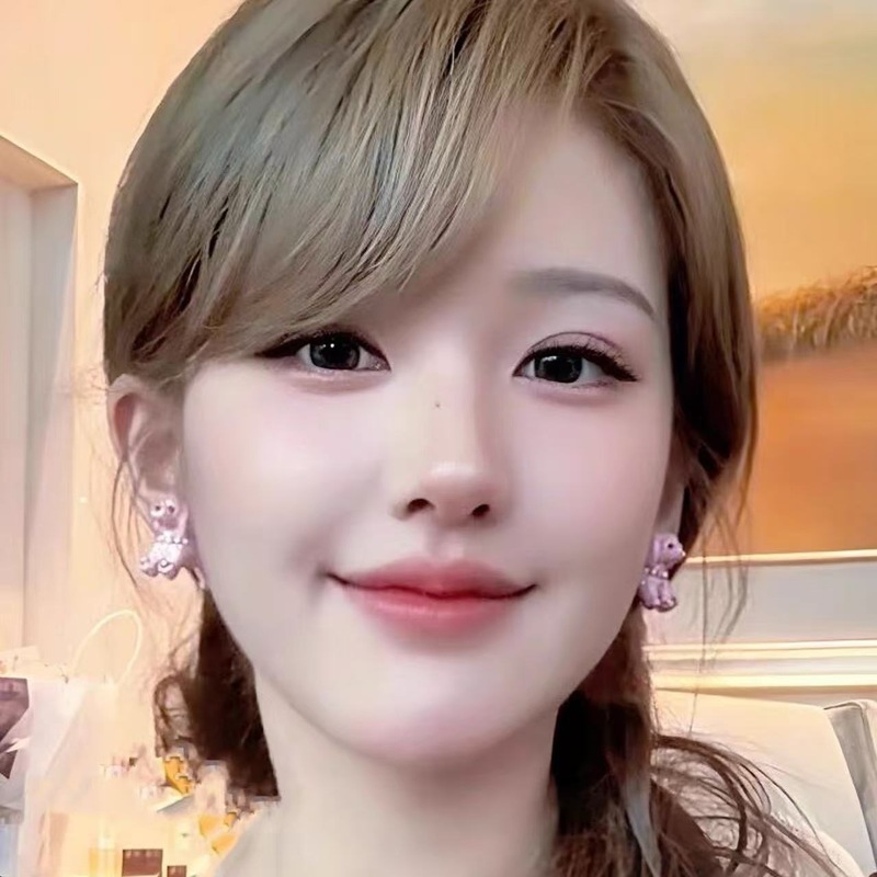 赵露思同款耳环粉色小狗耳钉小众精致高级感可爱气质甜美少女耳饰|undefined