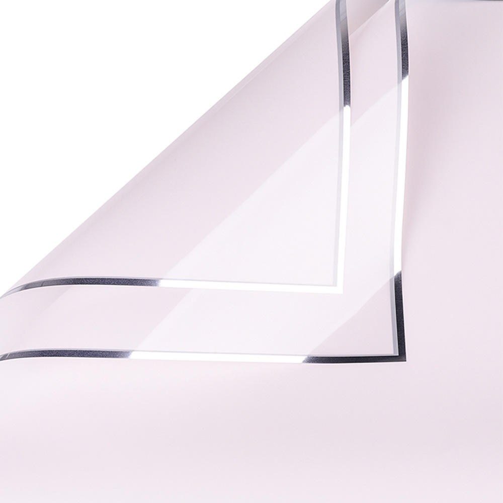 Nuevo papel de embalaje de plata caliente de iones de plata color borde plateado gelatina papel de embalaje de flores impermeable floristería bricolaje hecho a mano