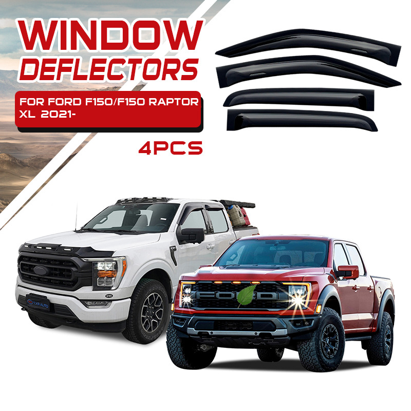 TXR para Ford Ford F150 Raptor Platinum Sunwear Bloqueador de lluvia Ventana de lluvia Modificación de ceja de lluvia Accesorios decorativos