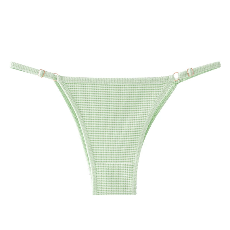 Thong panties women, adjustable low-rise straps, soft polyester-elastane fabric
