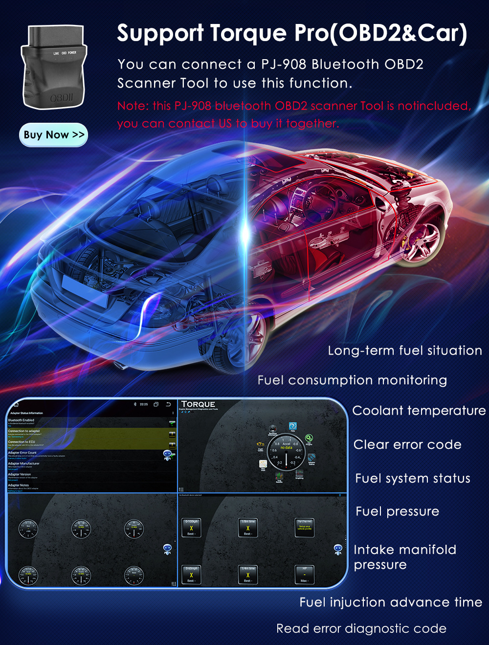 10.33inch Suitable for 12-18 Mitsubishi Outlander 3Rd Generation Car Central Control Navigation Bluetooth Wireless Carplay