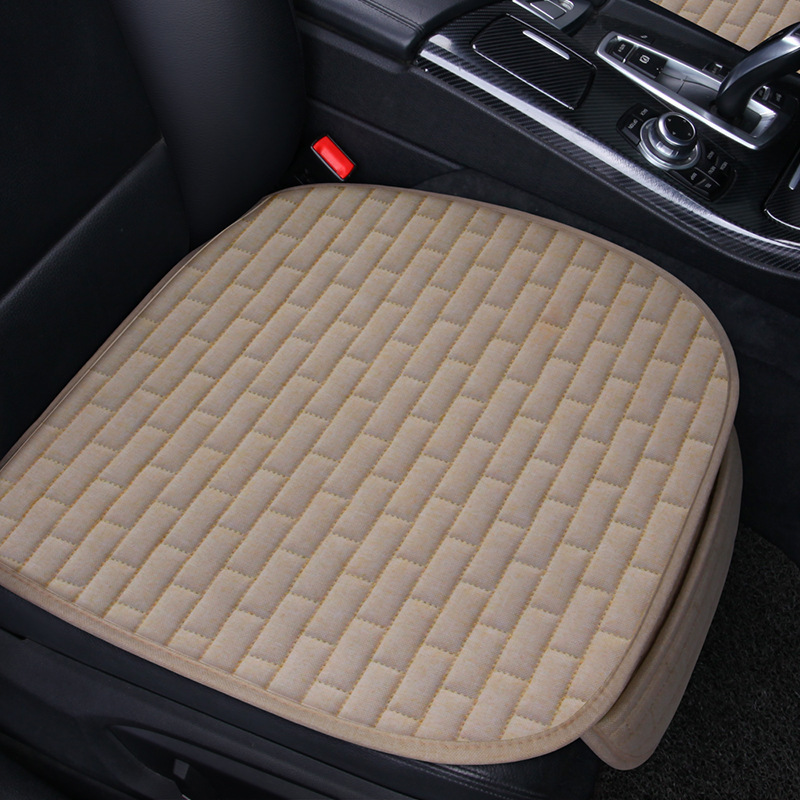 Cojín del asiento de coche de verano de lino cojín del asiento trasero del coche cojín del coche transpirable cojín del coche de una sola pieza conjunto de tres piezas