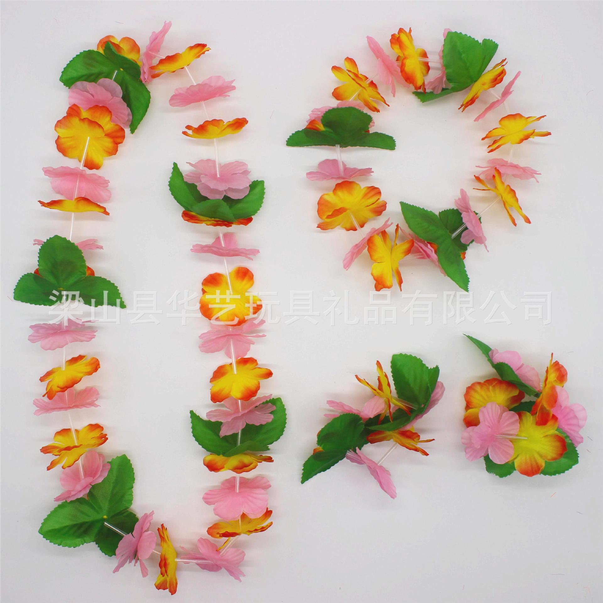 Fábrica al por mayor guirnalda hawaiana traje etapa fiesta carnaval hula accesorios transfronterizos nueva guirnalda
