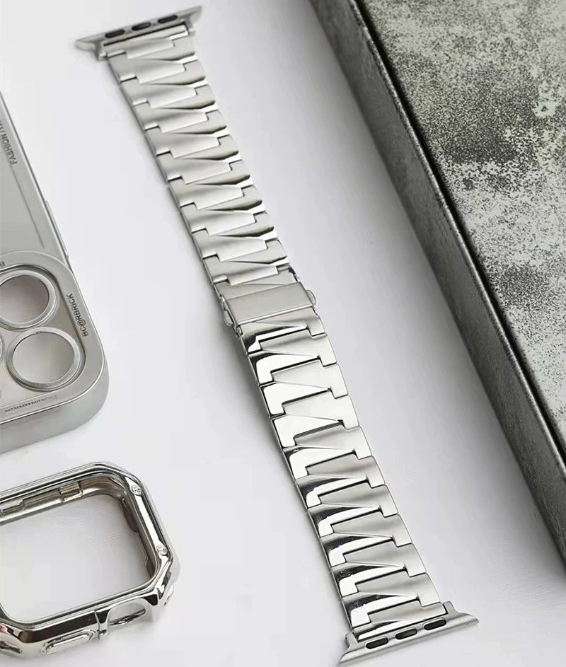 Apple, металлический ремешок для часов, стальной пояс нержавеющая сталь, 44мм