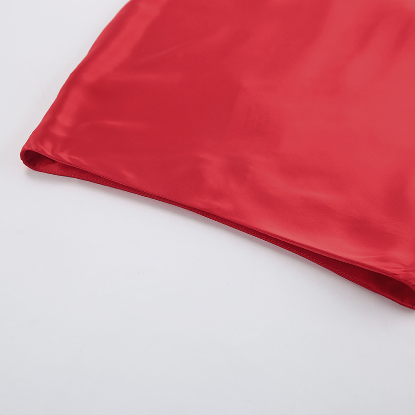 Elegante rode satijnen fishtail rok voor dames feestkleding_voghion.com