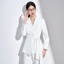 2025春款外套新女白色休闲西装职业套装女气质女神范西装收腰西服