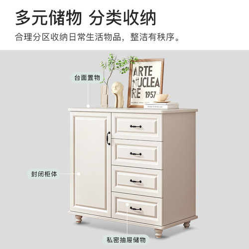 American chest of drawers, home chest of drawers, simple modern bedroom storage cabinet, living room wall cabinet, practical storage cabinet