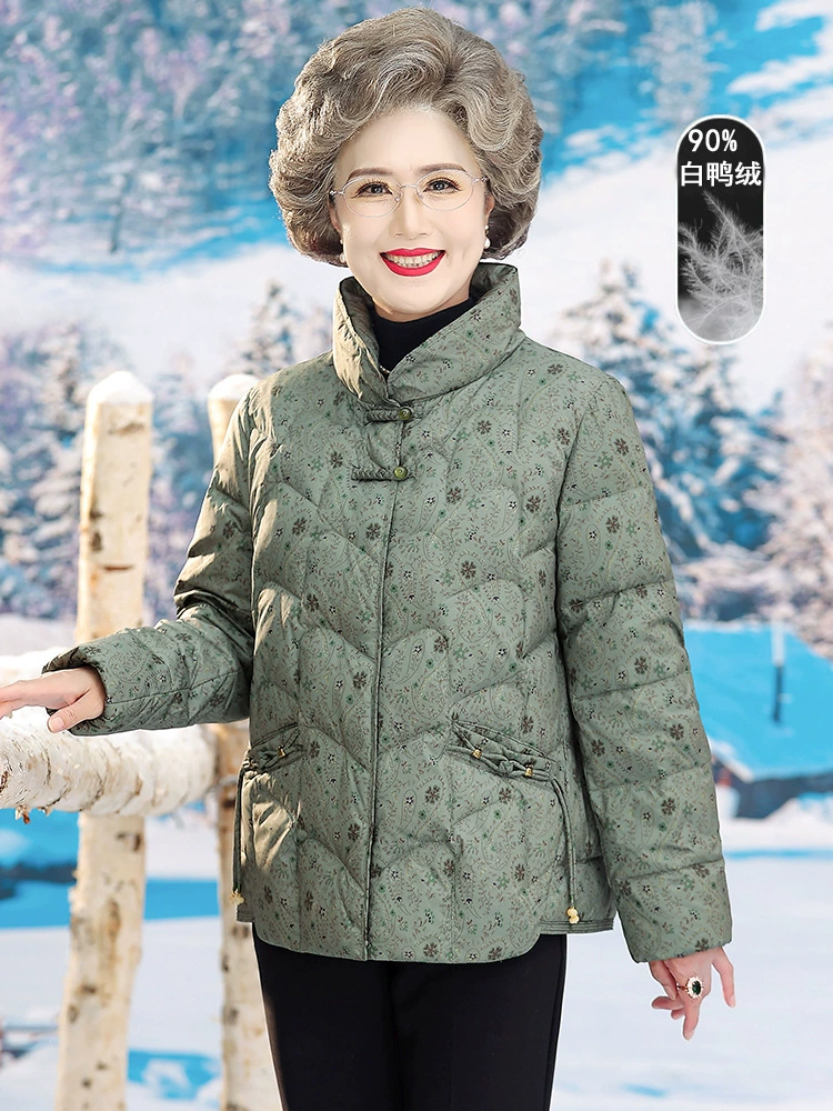 Женщины среднего и пожилого возраста мама зимний пуховик куртка бабушки хлопковая куртка 60 лет пожилая женщина короткая одежда