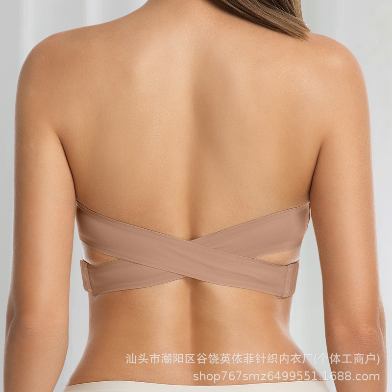 国境を越えた人気の女性用ストラップレスブラジャークロスサイドバックル下着Temu Shein同じスタイルヨーロッパとアメリカのAmazon oz|undefined