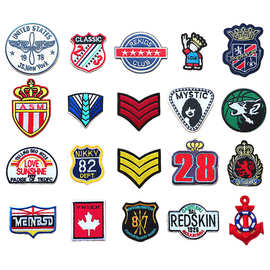 厂家直销DIY布贴服装辅料学院风布贴刺绣徽章补丁补贴立体刺绣