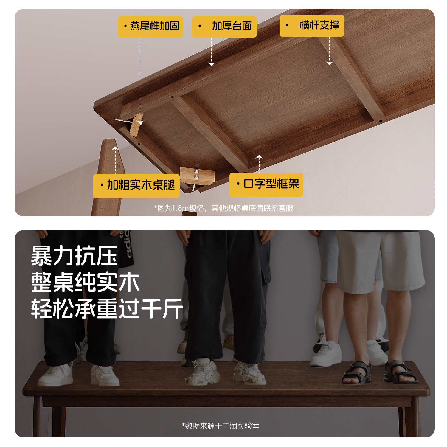 Mesa estrecha contra la pared de madera sólida para dos personas Mesa de estudio larga Mesa de escritura para estudiantes de escritorio de escritorio de escritorio