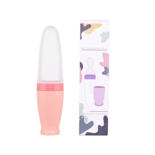 Baby rice cereal bottle, baby silicone bottle, squeeze spoon, children's food supplement, puree rice cereal spoon, rice cereal feeder