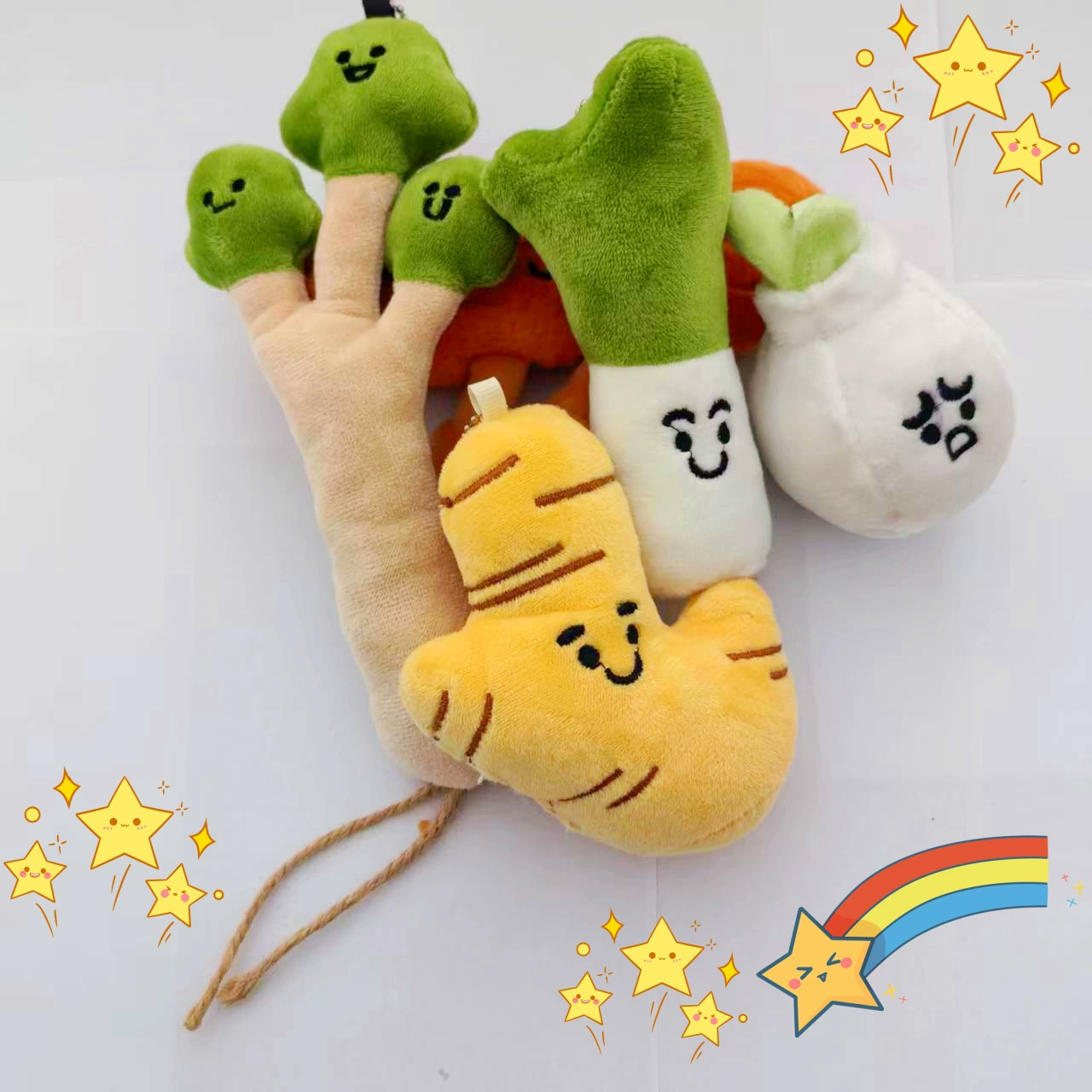 Смешная чесночная кукла для ключей рюкзак подвеска плюшевая кукла шалот школьный портфель милый мультфильм цепочка для ключей