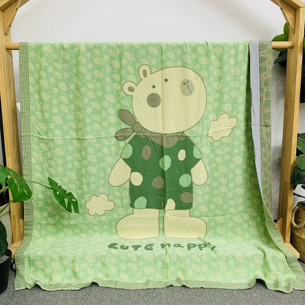 Bamboo cute bear green 1.2 [60% bamboo 40% tencel]