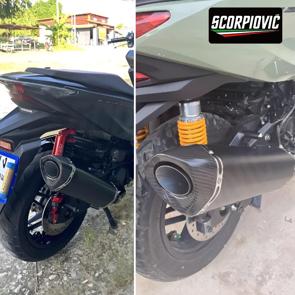 Forza Fosha 300 Stainless Steel Front End Silencer Motorcycle Scooter Full-Section Exhaust Pipe Modification