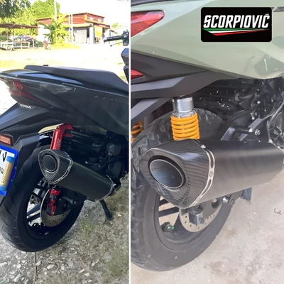 300 Stainless Steel Front: Motorcycle exhaust pipe