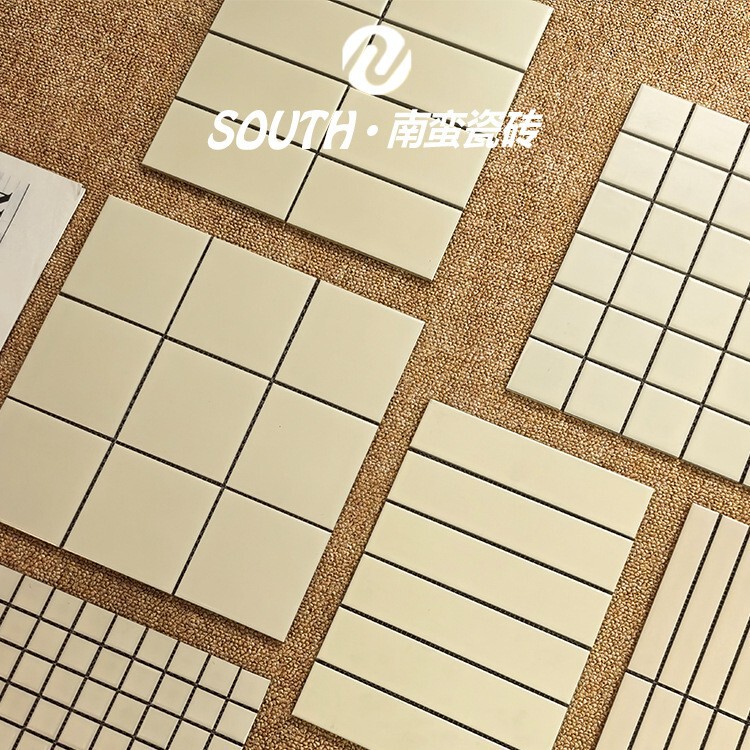 Cream Style Beige Matte Mosaic Tiles French Kitchen Bathroom Bathroom Shop Background Wall Chopstick Tiles