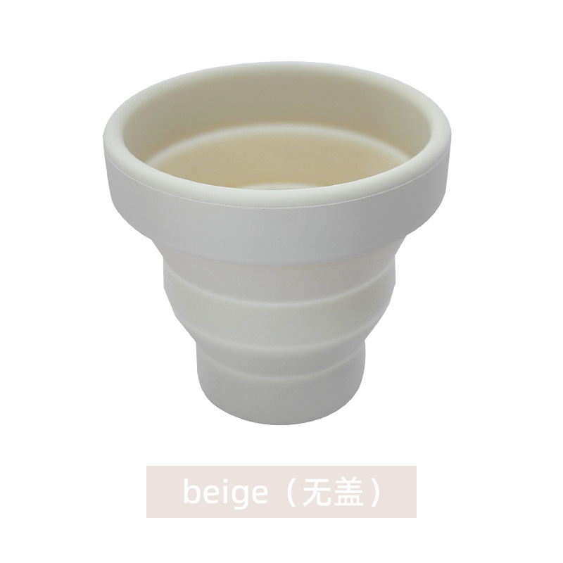 Taza de agua plegable de silicona para viajes al aire libre, taza retráctil portátil a prueba de caídas, taza de regalo de vacaciones publicitaria en stock