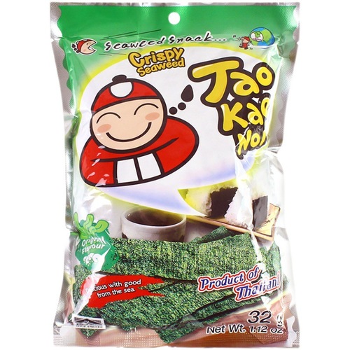 Thailand Imported Snack Boss Zai Spicy Seafood Tomato Flavor Baked Seaweed Crisps Ready-to-Eat Napa Seaweed Food 32g