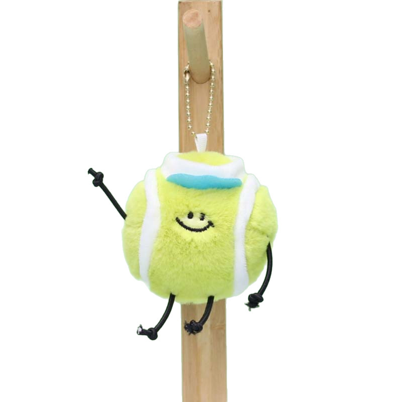 クリエイティブサッカーぬいぐるみかわいいテニスバスケットボールキーホルダーペンダント人形楽しいスポーツ人形卸売|undefined