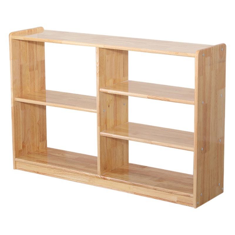 Early Education Kindergarten Storage Rack Solid Wood Children's Toy Storage Cabinet Combination Montessori Educational Utensil Cabinet Bookbag Cabinet Area Corner Cabinet