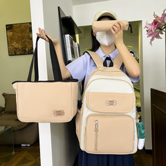 新款韓版可愛雙肩包大容量結實耐用寬肩帶背包校園風中小學生書包