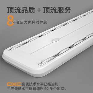 ✅ A Complete Set of Double-Layer Double-Row Curtain Track Curtains, Hook-Type Slide Rail Top-Mounted Double-Track Silent Rod Slide Accessories