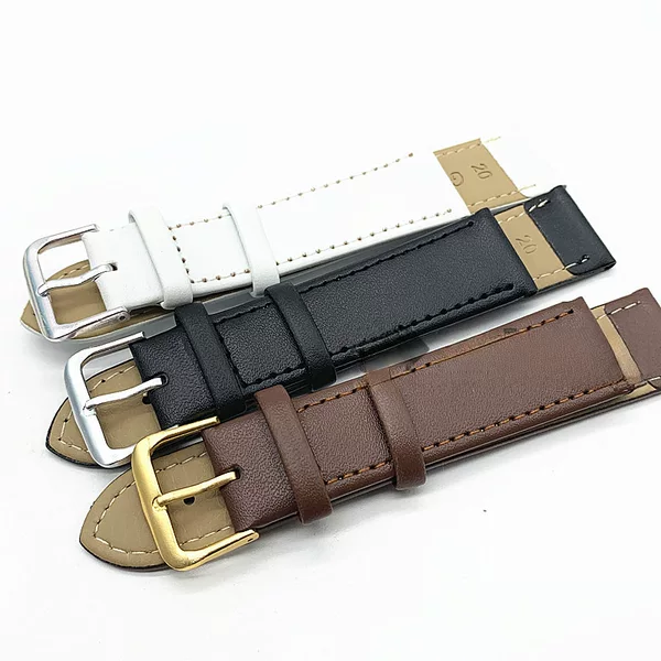 Men's and women's PU leather strap black brown white pin buckle strap leather strap bracelet factory direct sales