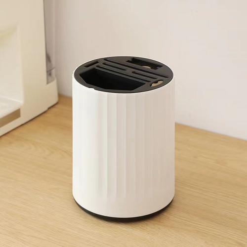 Household rotating knife holder, chopstick barrel, knife storage rack, kitchen knife rack, multi-functional all-in-one tableware storage bucket